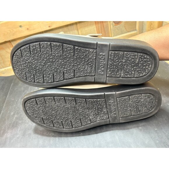 Propét Womens Beige Leather Adjustable Sandals Size 10 S (4A) Narrow Fit - Picture 8 of 9